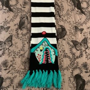 Long striped beetlejuice sandworm scarf hot topic